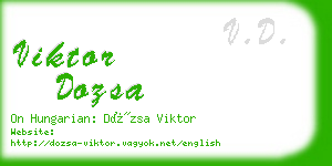 viktor dozsa business card